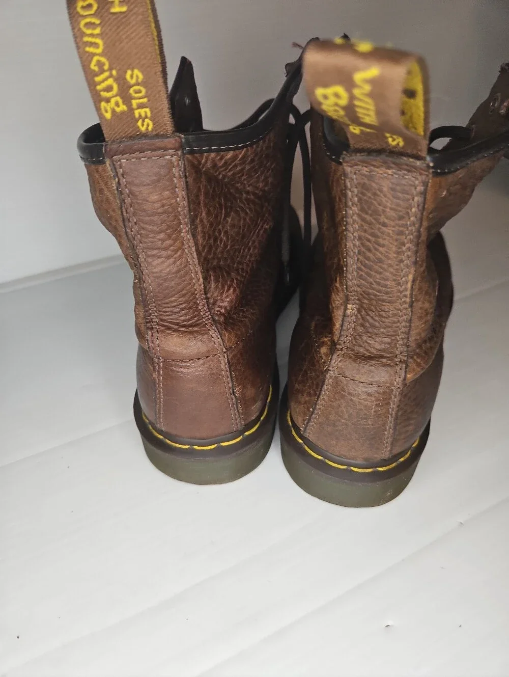 Dr.Martens 1460 Pascal Ambassador Cask Brown Leather Boots Men 10 Soft Broken in